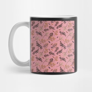 Leaves and Twigs Woodland Pattern Mug